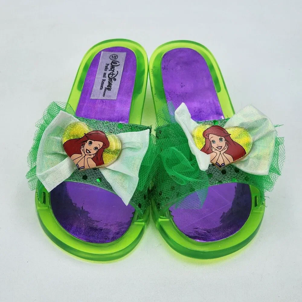 Disney Parks Vintage Little Mermaid Princess Ariel Dress Up Shoes Kid's Size 1-2